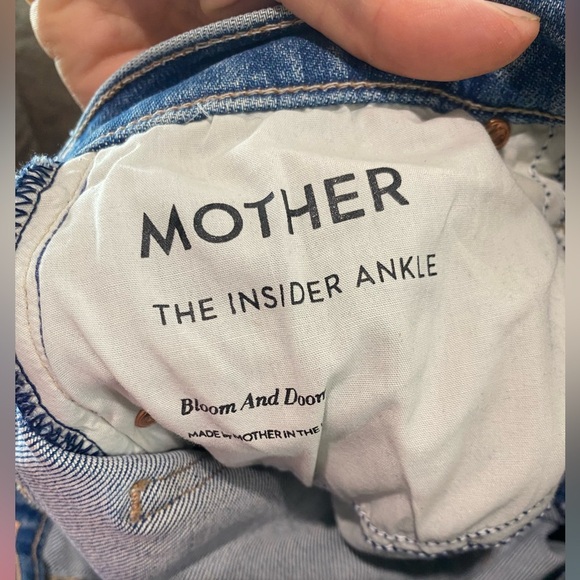 Mother The Insider Ankle Jeans in Bloom And Doom Medium Wash Size 24 Preppy - Picture 11 of 15